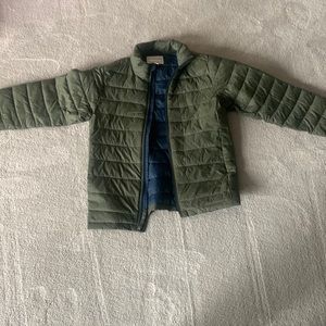 Olive Green, navy lining, barely worn lightweight jacket
